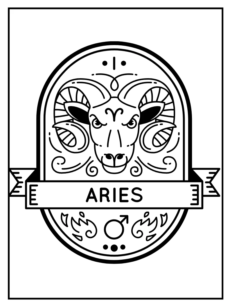 Zodiac Signs Colouring Book for Adults | 12 Astrology Colouring Pages — All 12 Signs | Mystic Moon Marketplace product image (2)