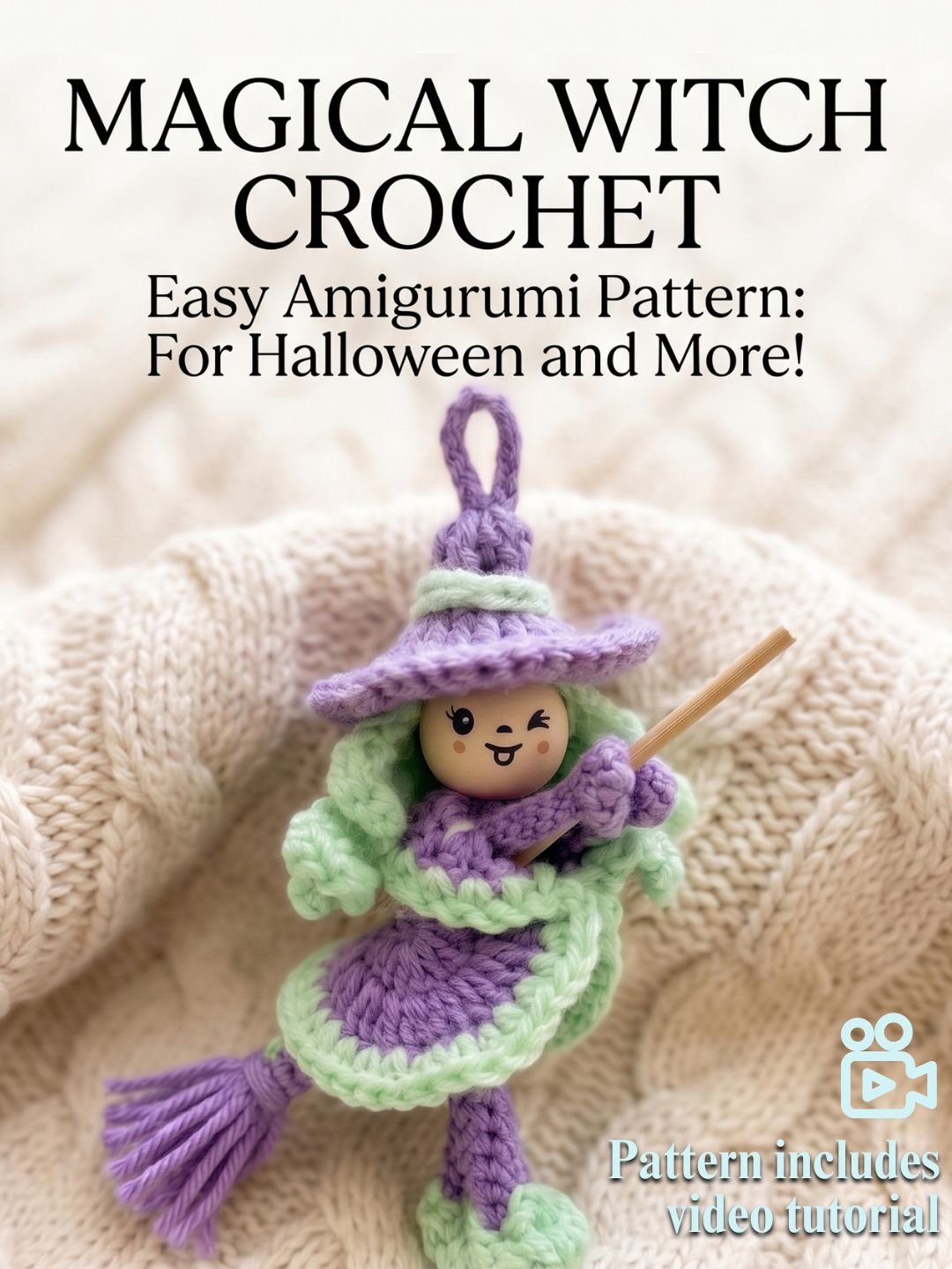 Halloween Witch Crochet Pattern PDF | Amigurumi + Video Tutorial product image (3)