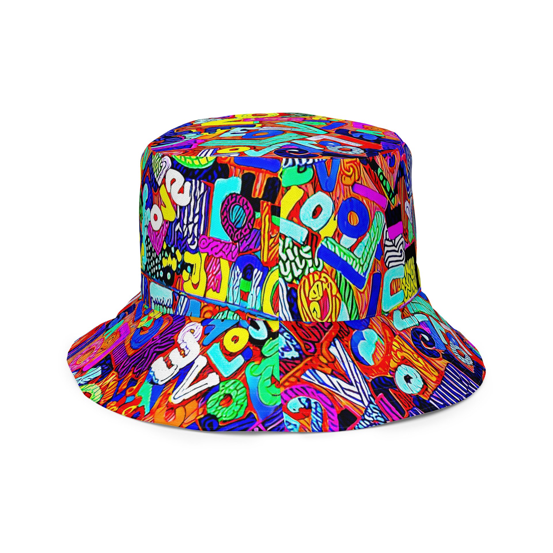 Neon Love Reversible Bucket Hat product image (4)
