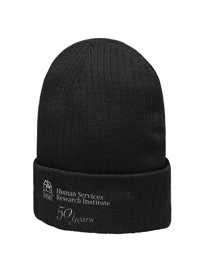 HSRI 50th Anniversary Ribbed Knit Beanie - Black product image (2)