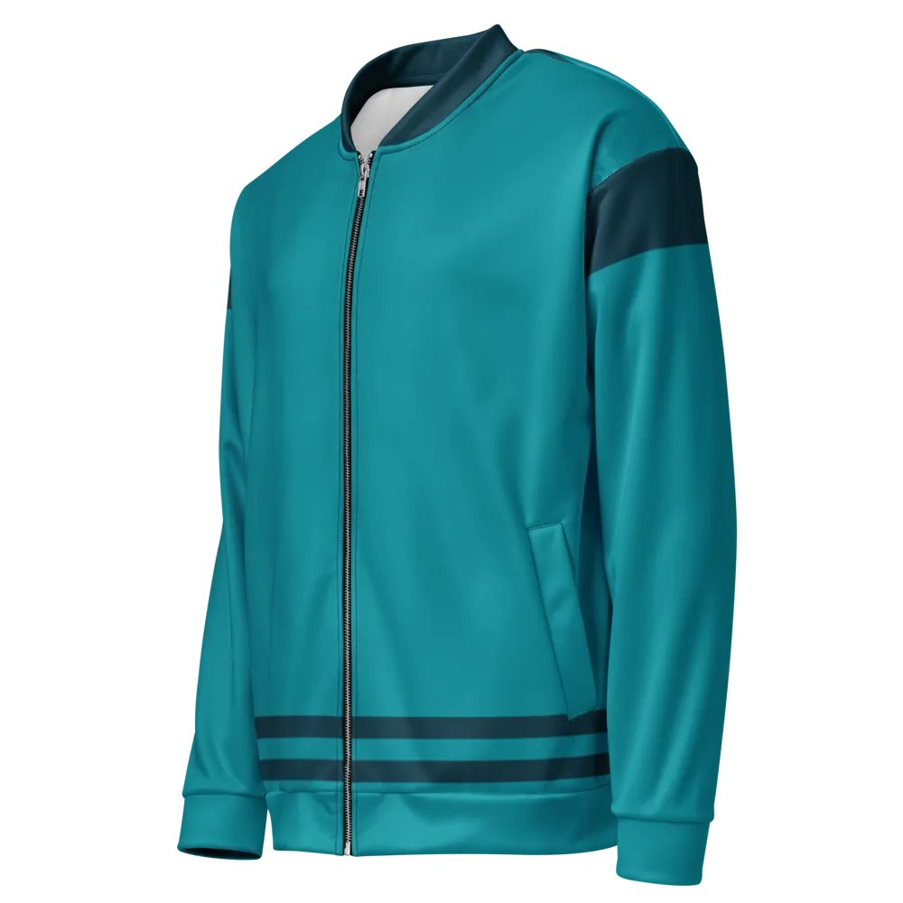 Customizable Teal Line Bomber Jacket product image (3)