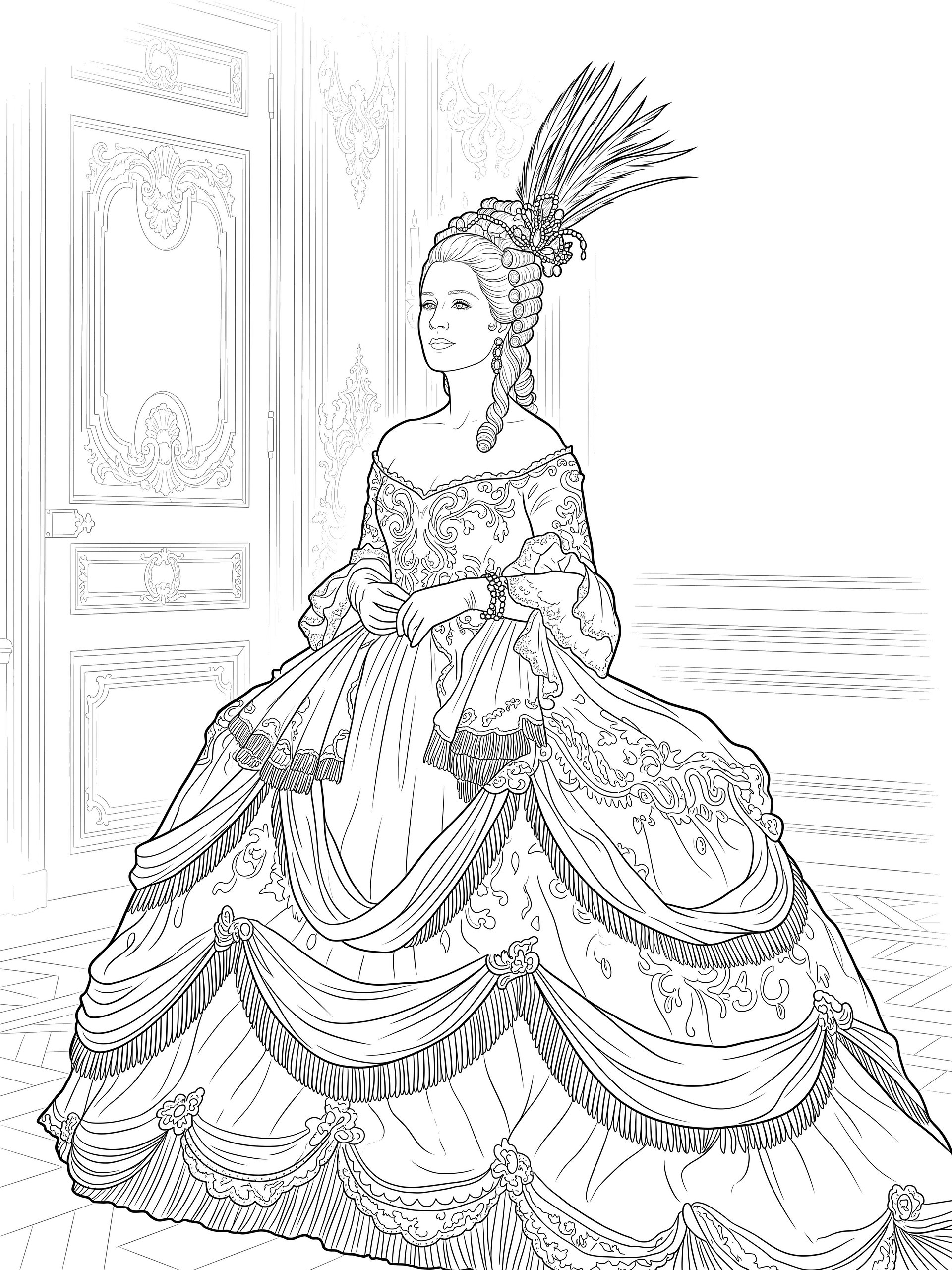 Iconic Old Hollywood Dresses - Coloring Book product image (9)