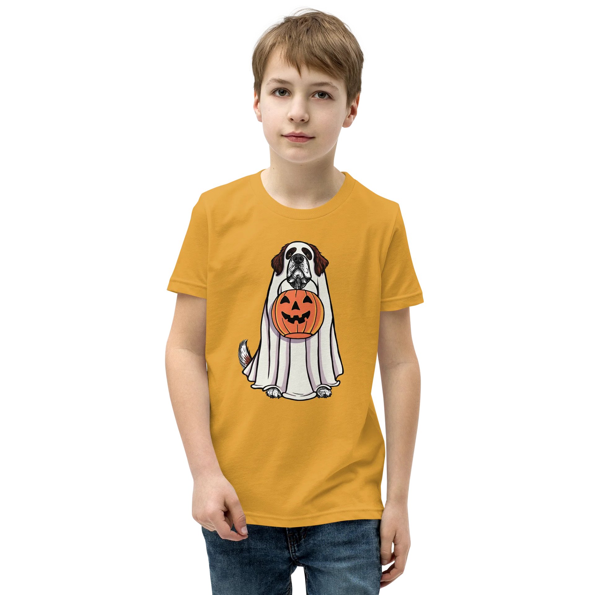 Halloween Saint Bernard(Mahogany) Youth T-Shirt product image (1)