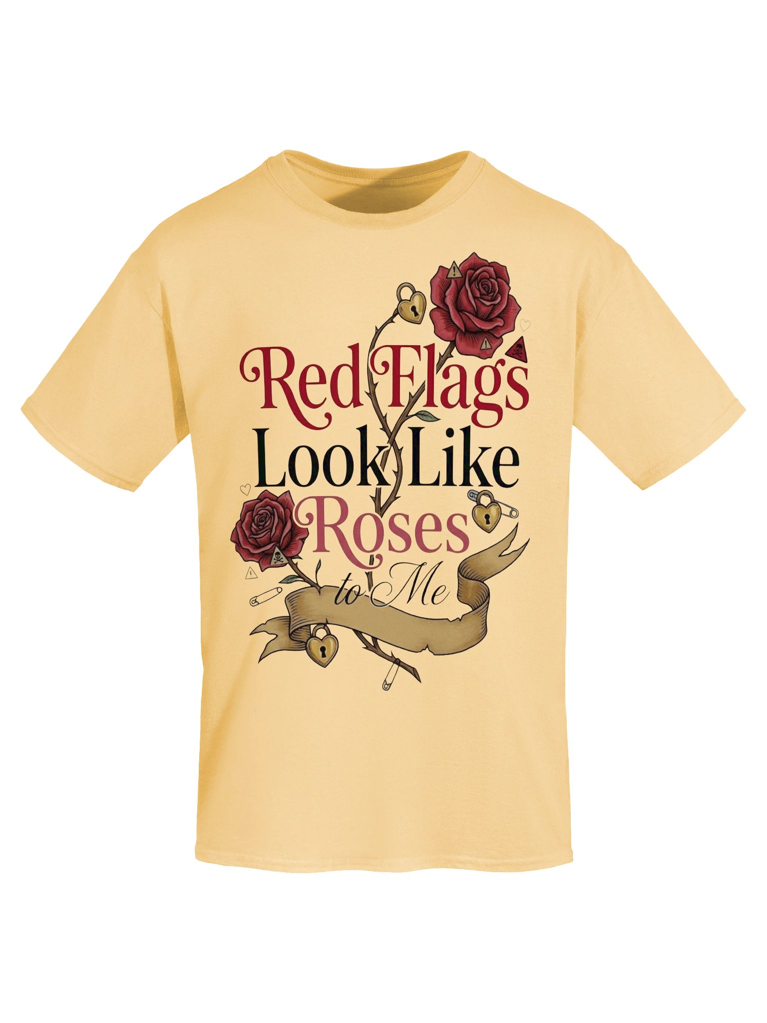 Red Flags Look Like Roses to Me Dark Romance T-Shirt for Villain Lovers product image (5)