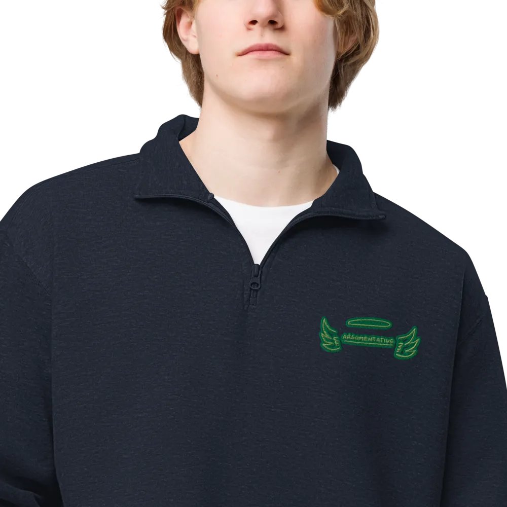 ANGELIC (moss design) embroidered quarter zip product image (12)