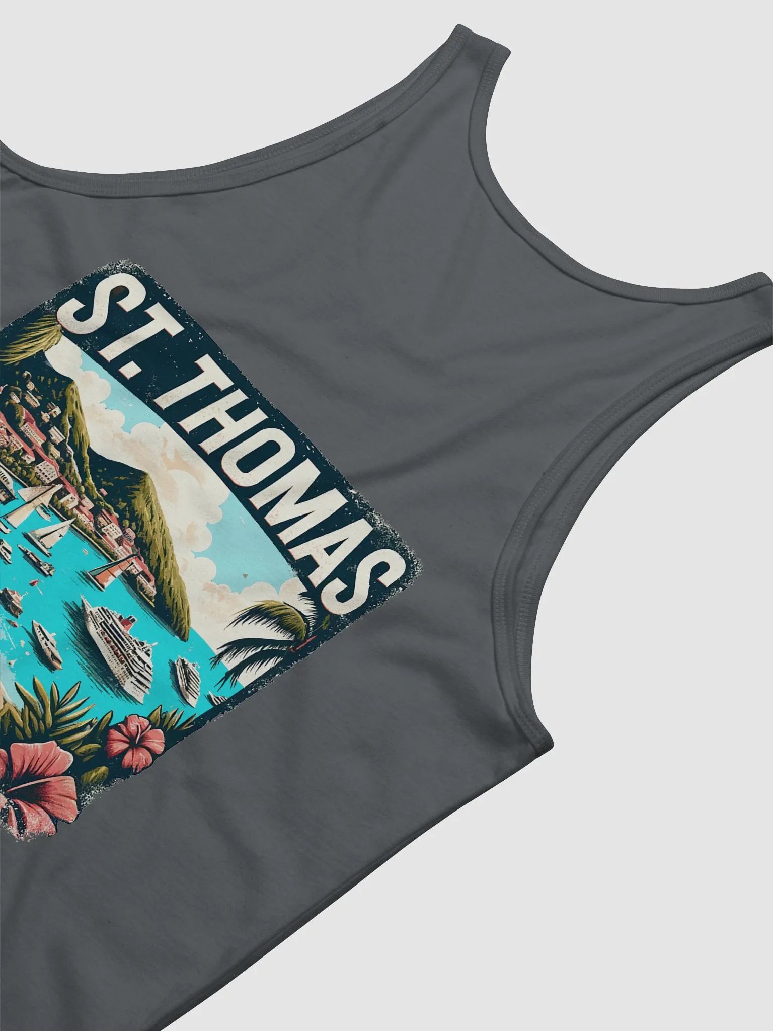 ST THOMAS US VIRGIN ISLANDS TANK TOP, SMALL PRINT FRONT, LARGE PRINT BACK product image (58)