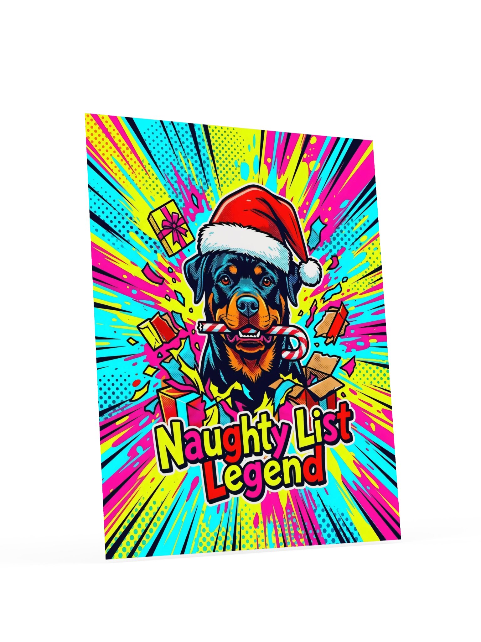 Naughty List Rottweiler Poster product image (18)