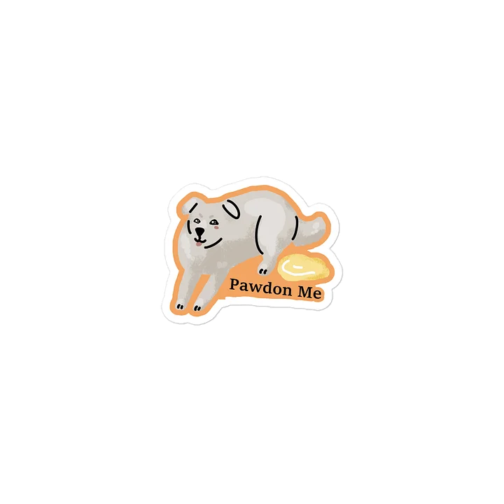 Pawdon Me Die-Cut Vinyl Sticker product image (1)