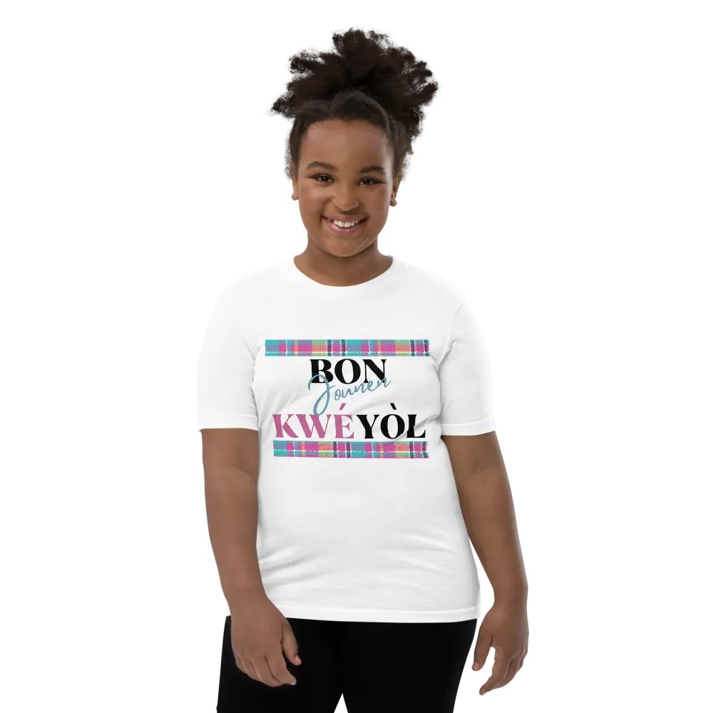 Kwéyòl Madras Youth T-Shirt product image (52)