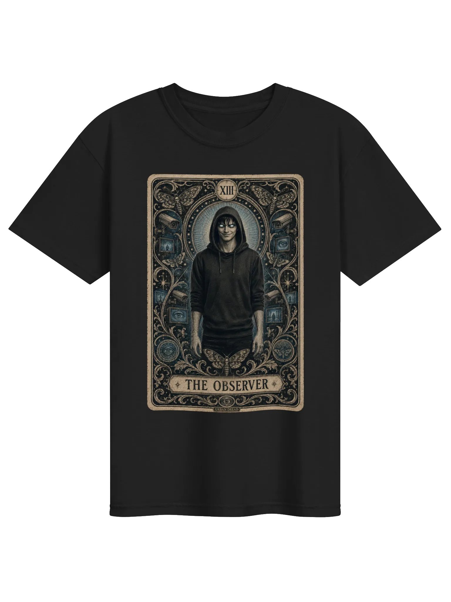 The Observer — Surveillance Horror Tarot T-Shirt product image (1)