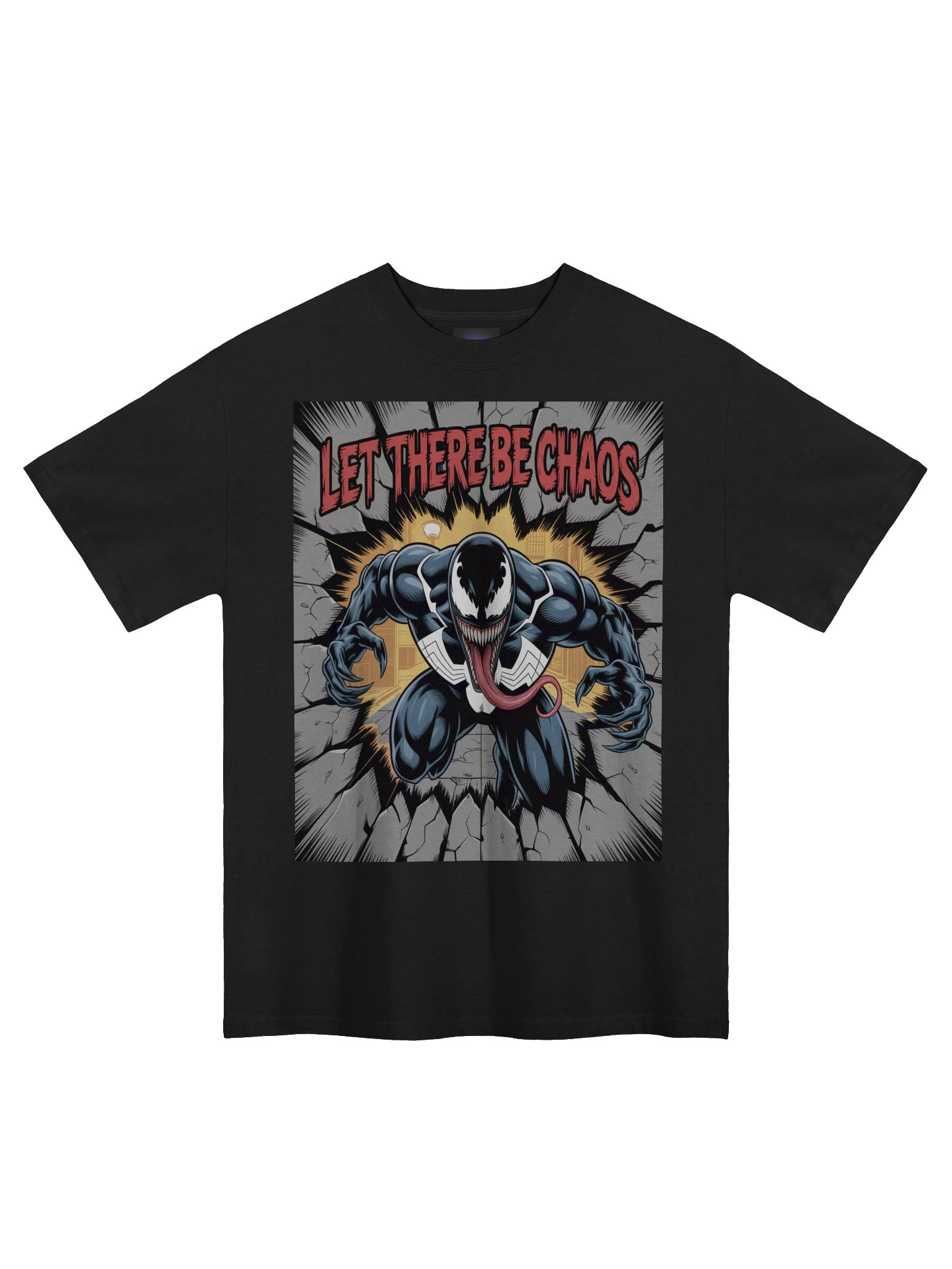 Let There Be Chaos: Venom Faded Oversized Tee product image (3)