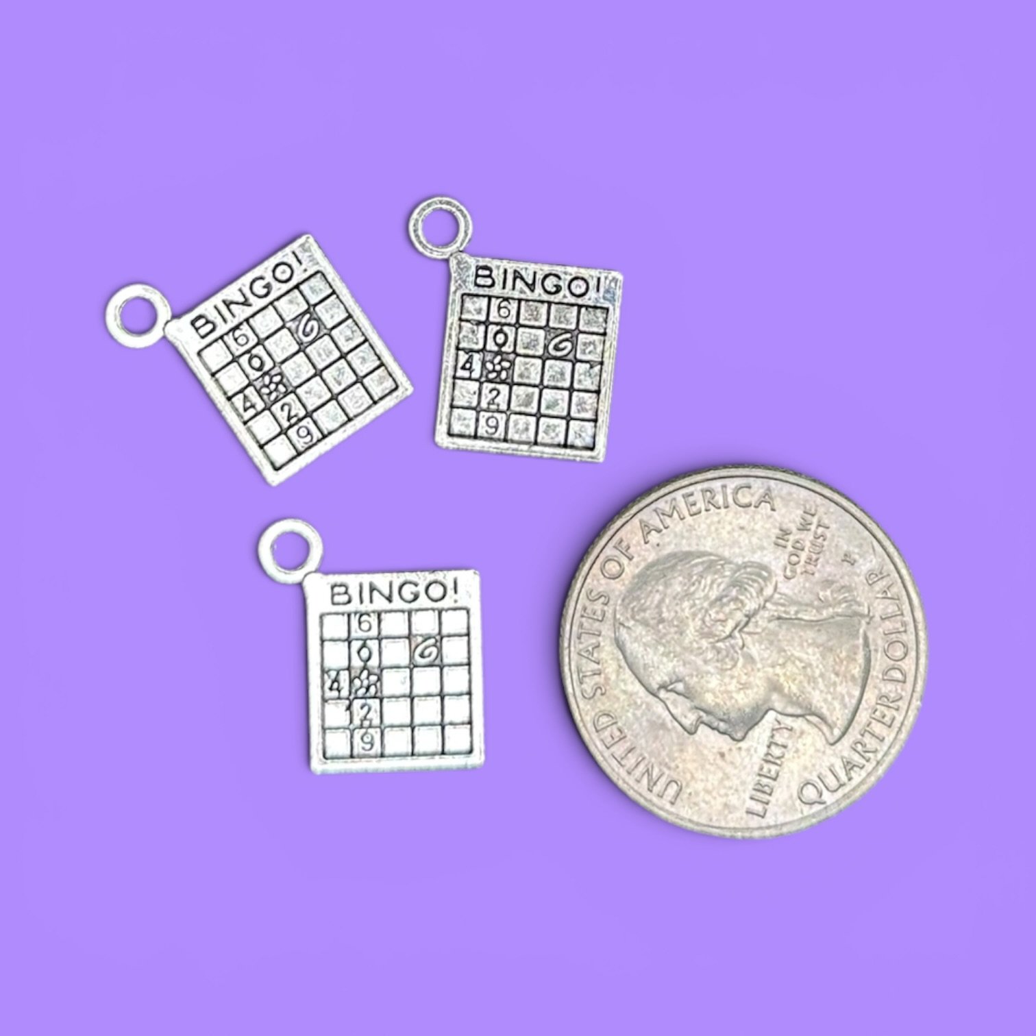 Bingo Card Silver Whinny Winners Braid and Bridle Charms for Horses | Little Shop of Ponies product image (2)