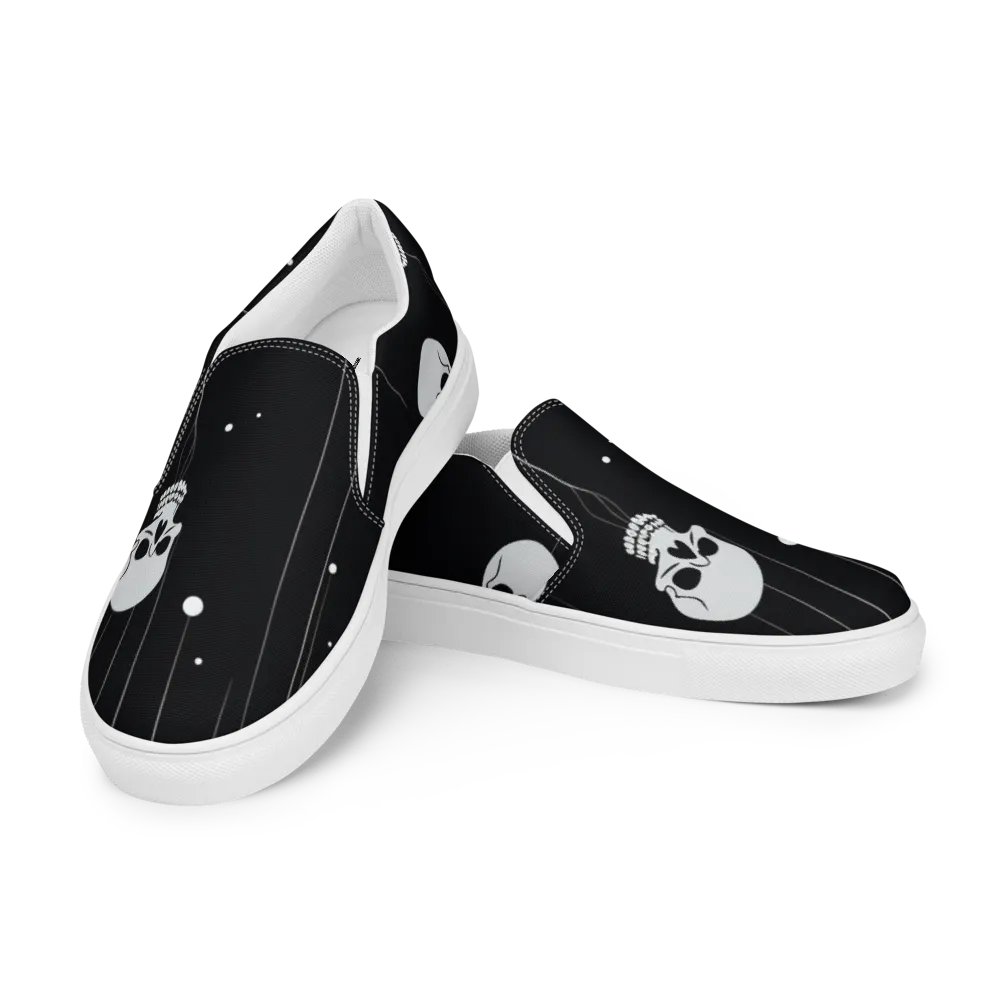Women's Slip-On Canvas Shoes 💀 with Skulls product image (12)