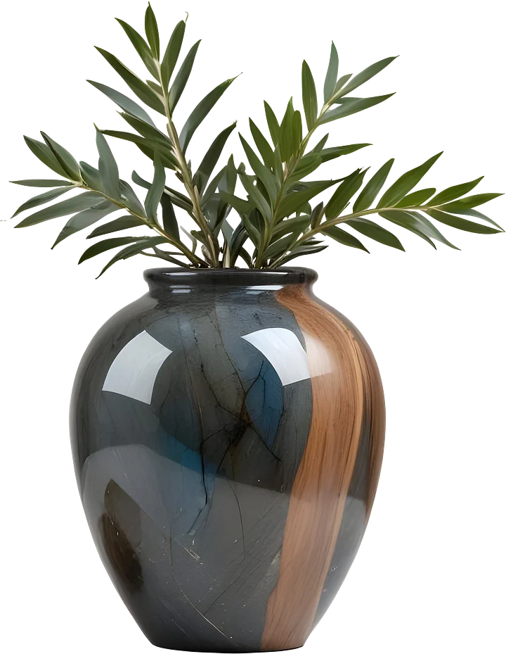 Serenity Drift – Marbled Vase PNG product image (1)