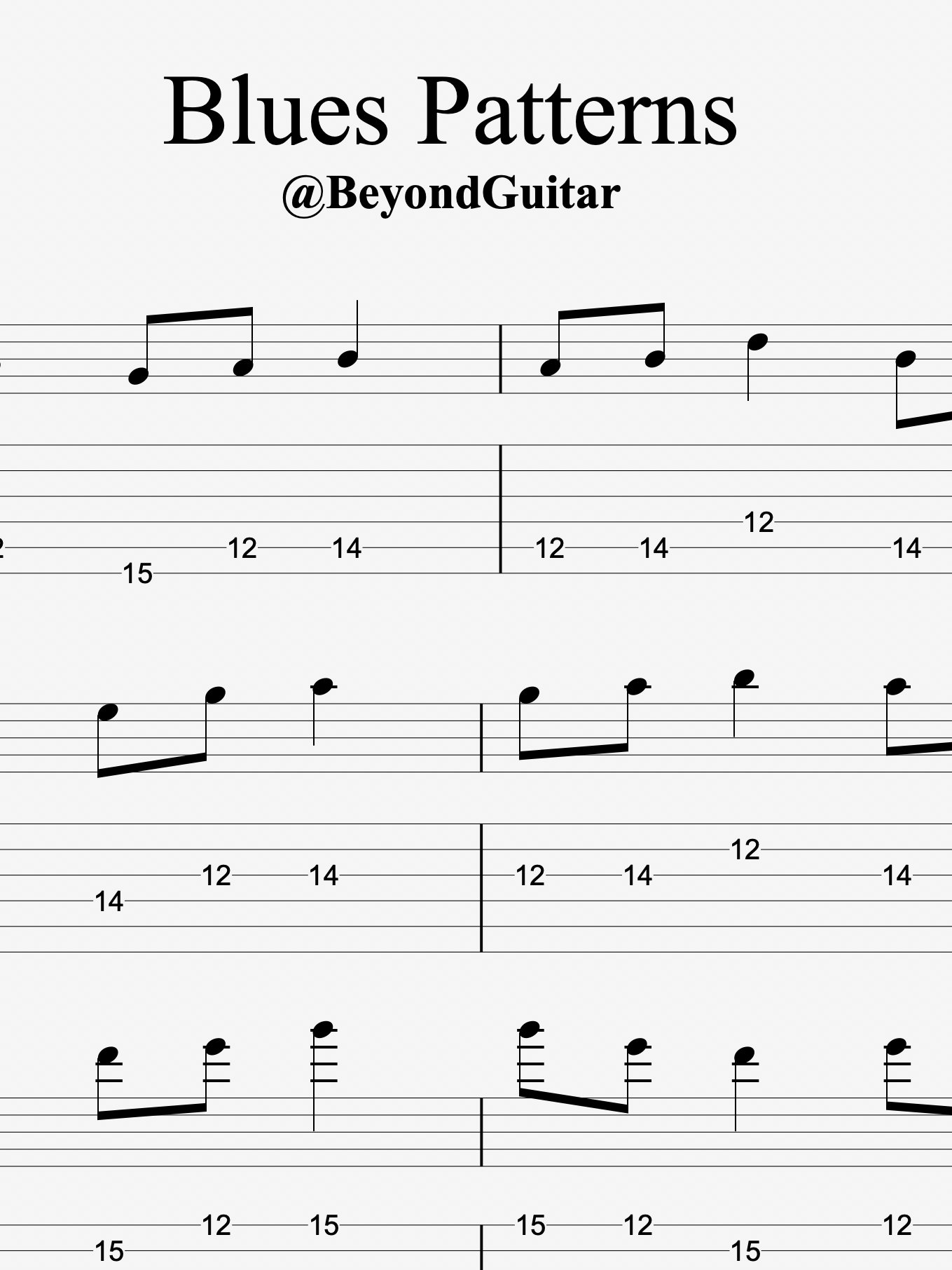 8 Blues Scale Patterns Tab product image (1)