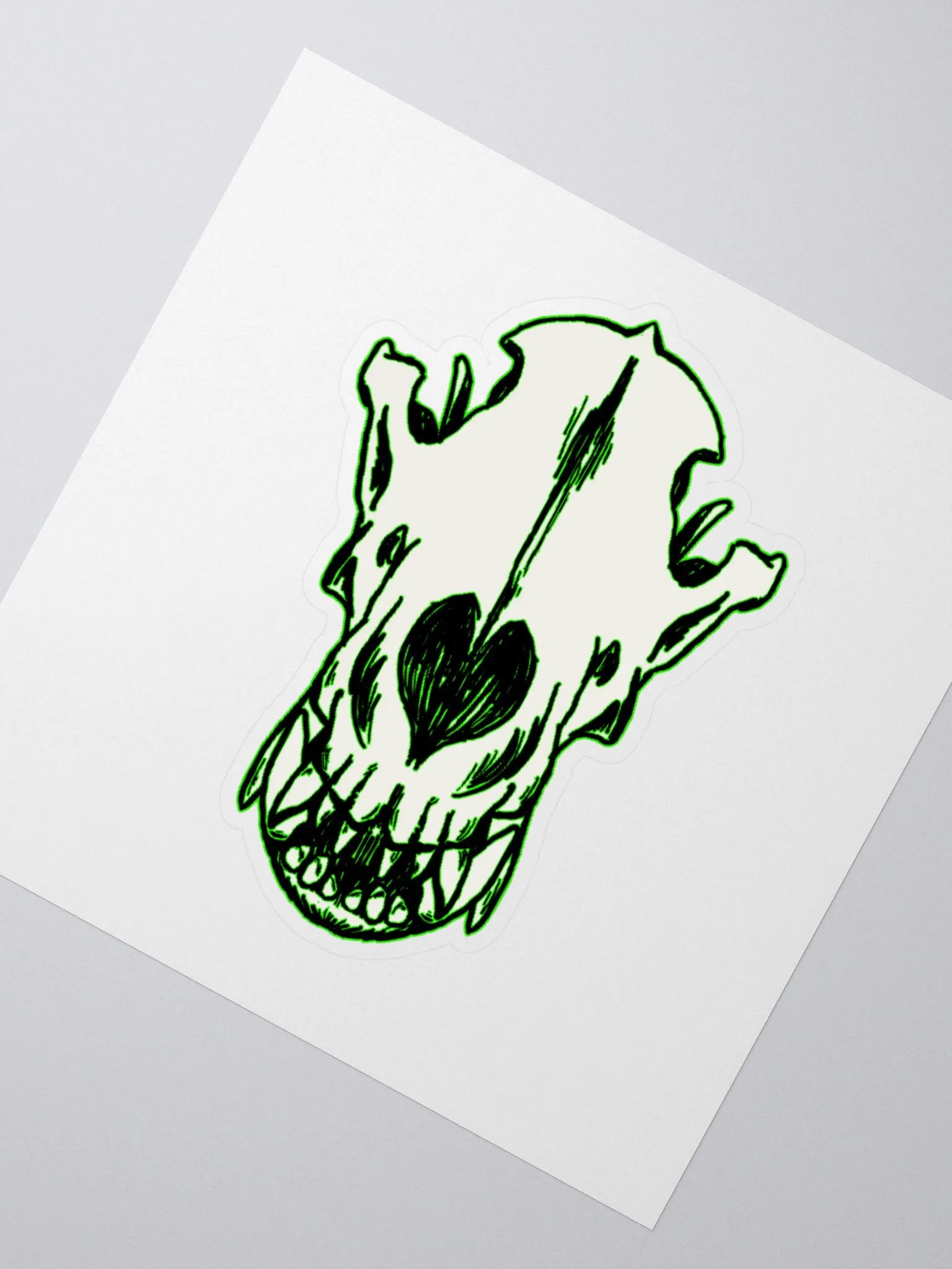 Neon Wolfskull Sticker product image (2)