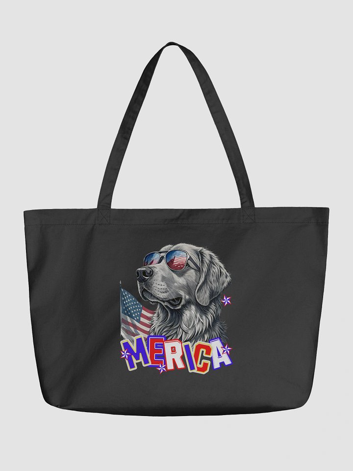 Merica Golden Retriever Patriotic Pooch Eco Tote product image (2)