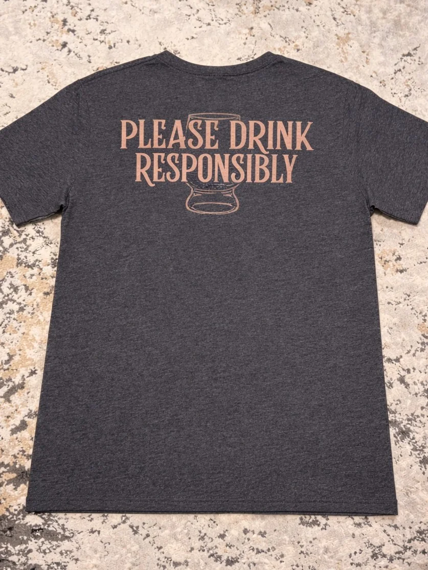 SLB Drinks Grey 'Please Drink Responsibly' T-shirt product image (2)