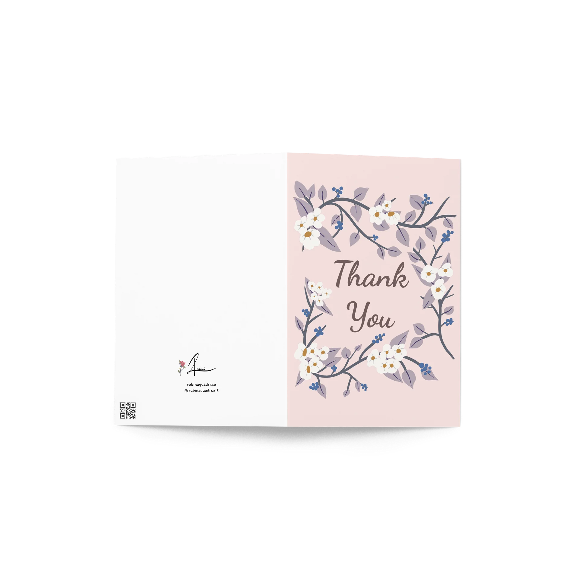 Thank You Botanical Garland | Alabaster & Dusty Lavender on Blush product image (2)
