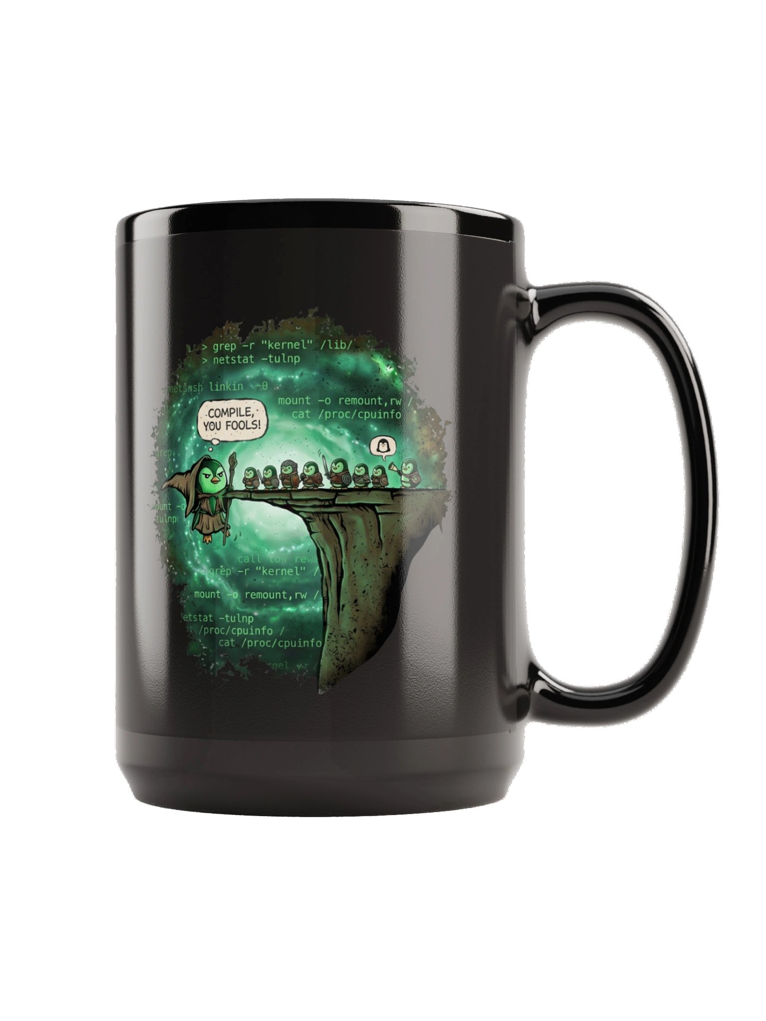 Compile, You Fools! Linux Cartoon Mug product image (3)