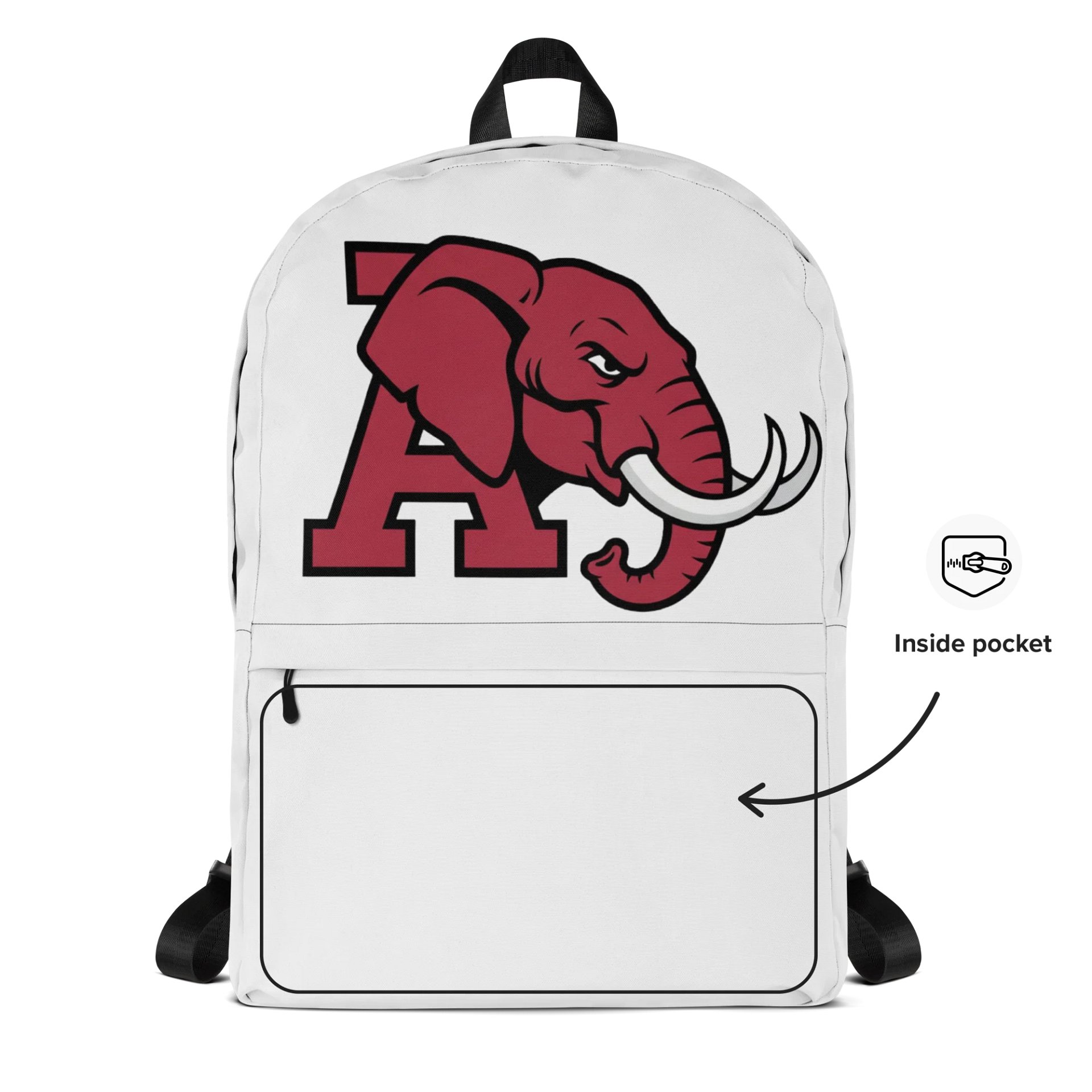 Crimson Elephant Emblem All-Over Backpack product image (2)