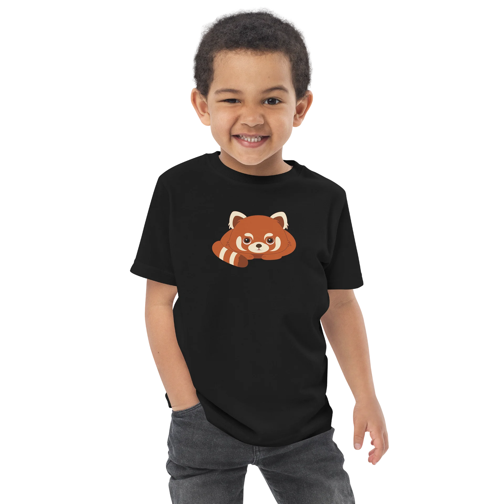 Woodland Animal Friends Red Panda Toddler Jersey T-Shirt product image (4)