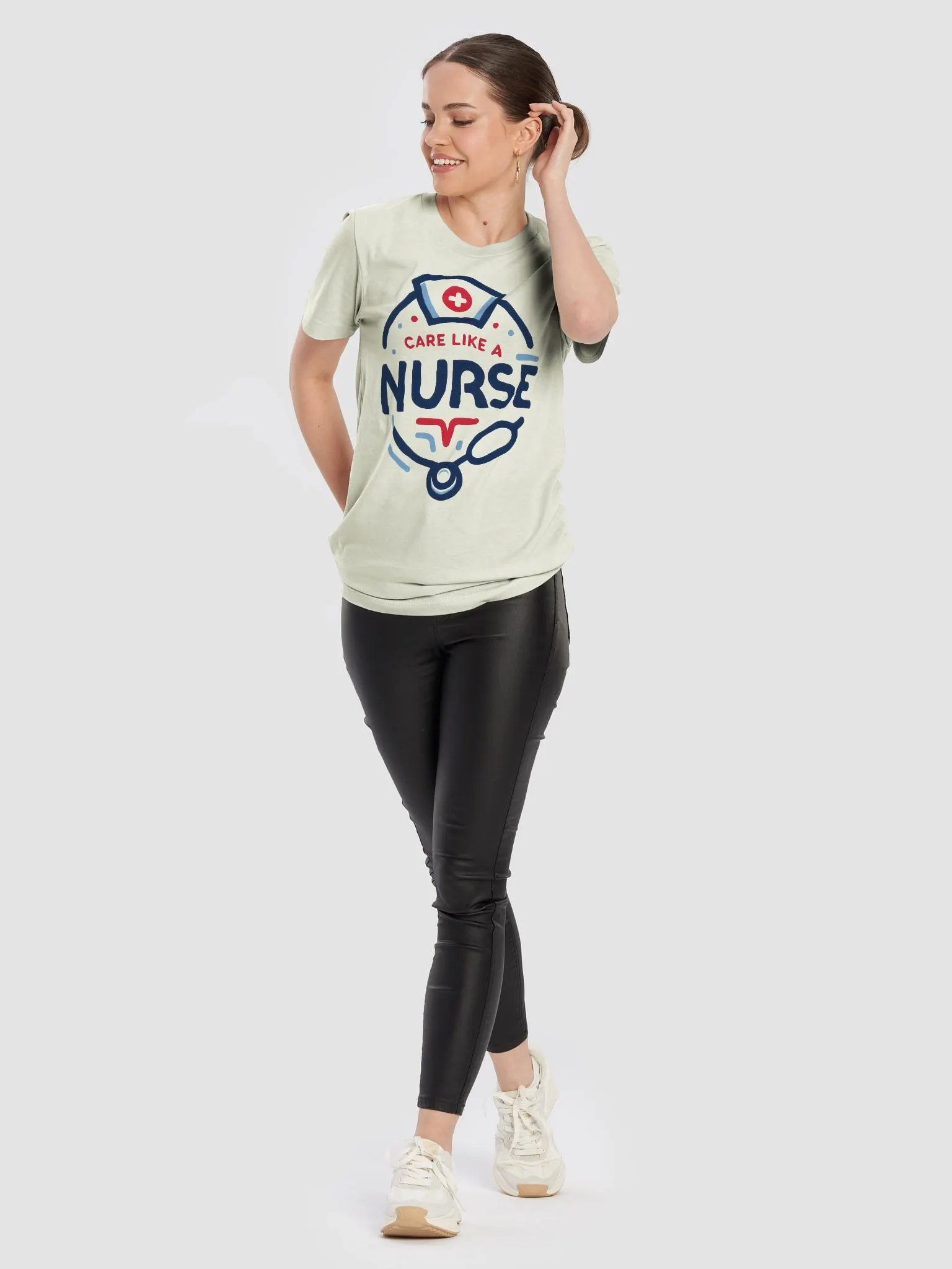 Nurse's Care Graphic T-Shirt product image (108)