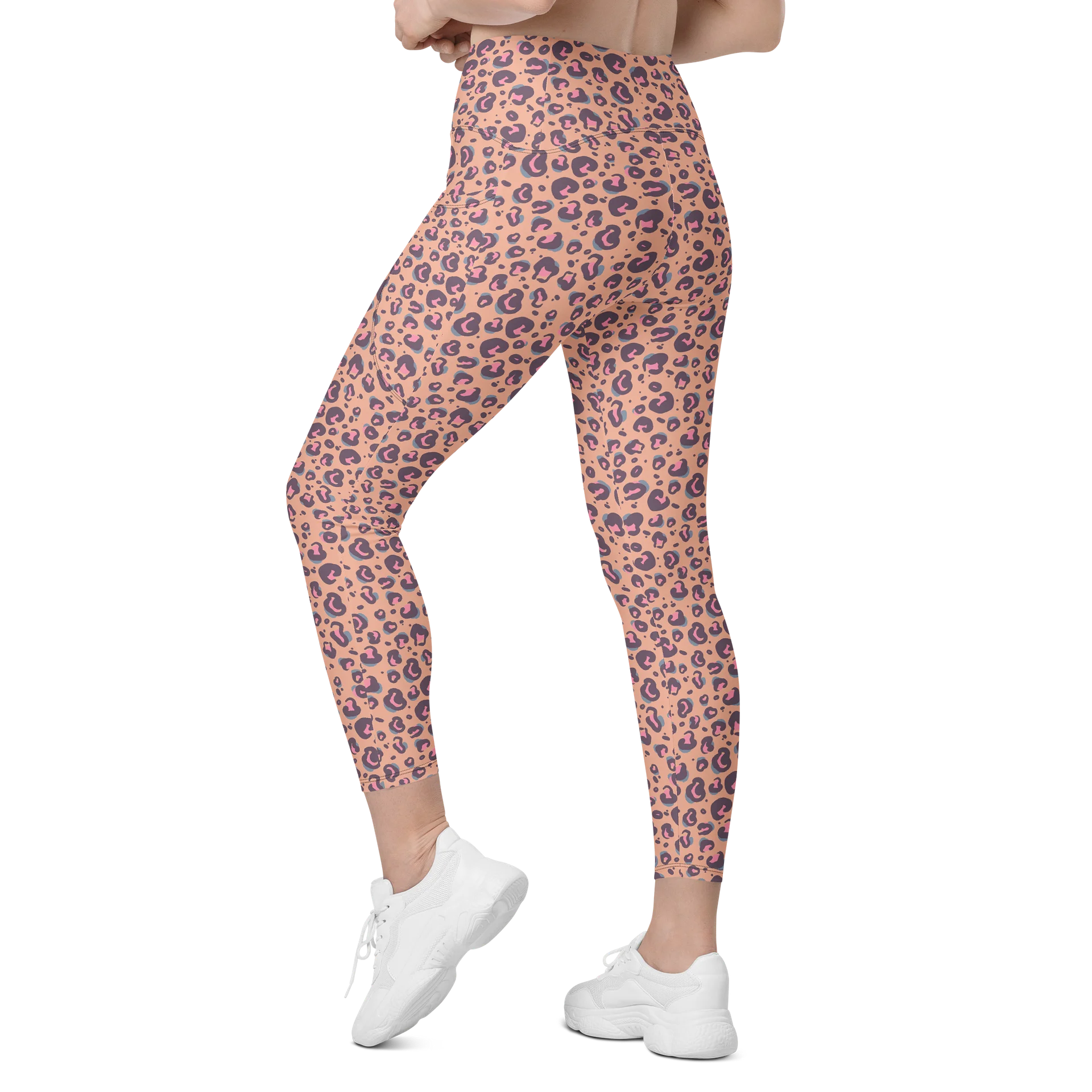 Unique Design Crossover Leggings with Bold Leopard Print product image (6)
