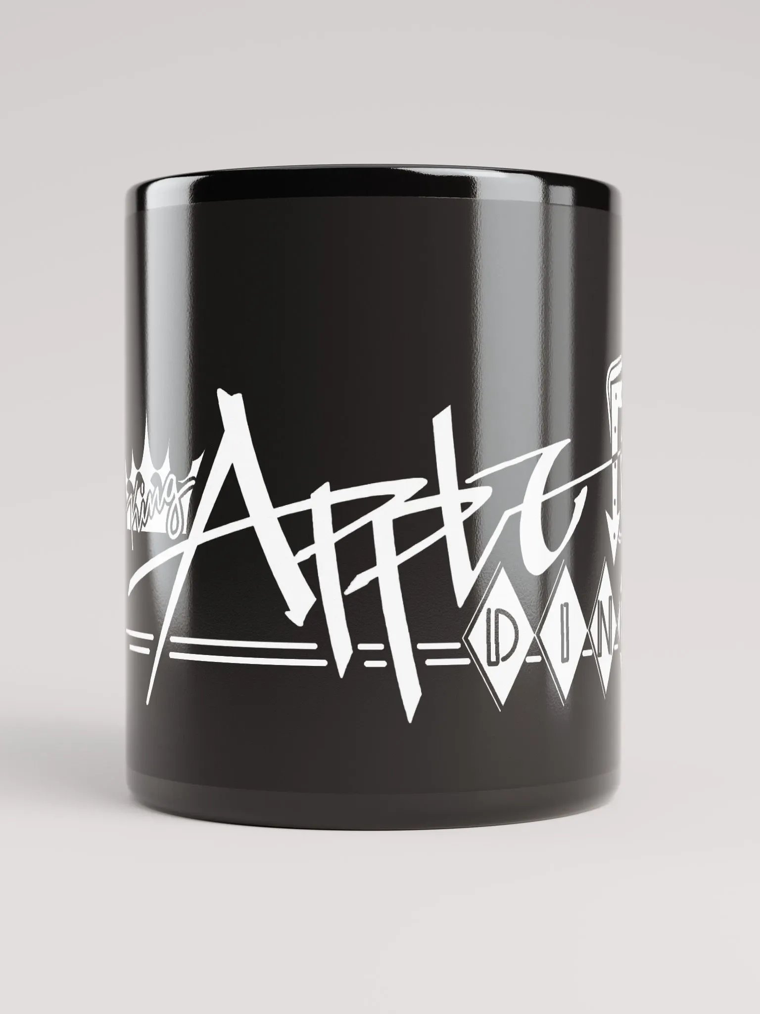King Apple Diner (White) ✦ Black Glossy Mug product image (9)
