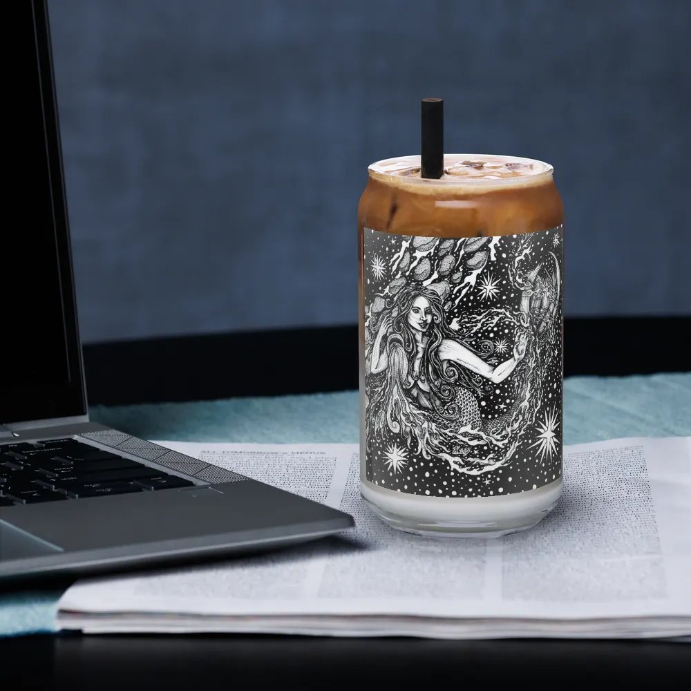 Aquarius Zodiac Can-Shaped Glass product image (5)
