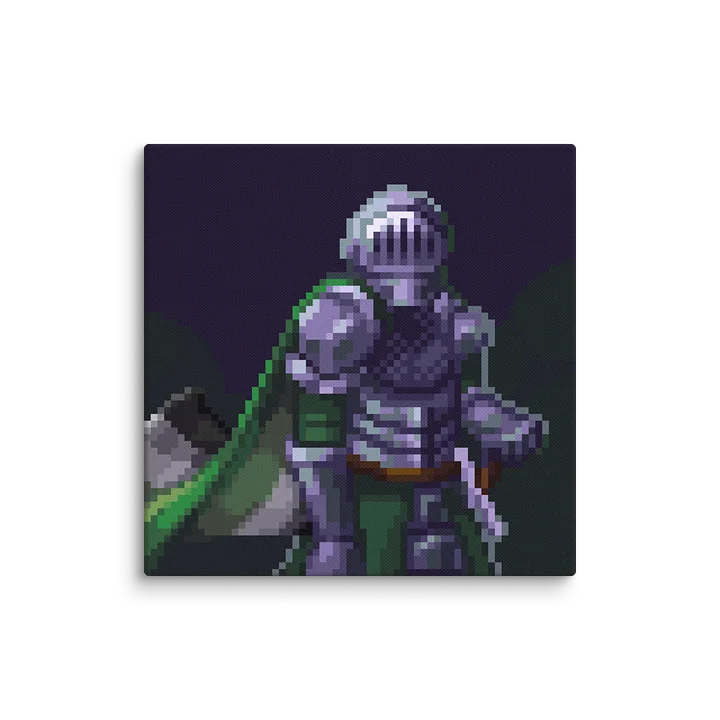 Aromantic Knight Pixel Art Canvas Print product image (1)