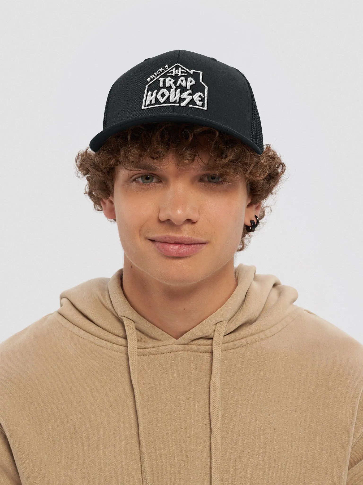 Trap House Trucker Hat (White Logo) product image (5)