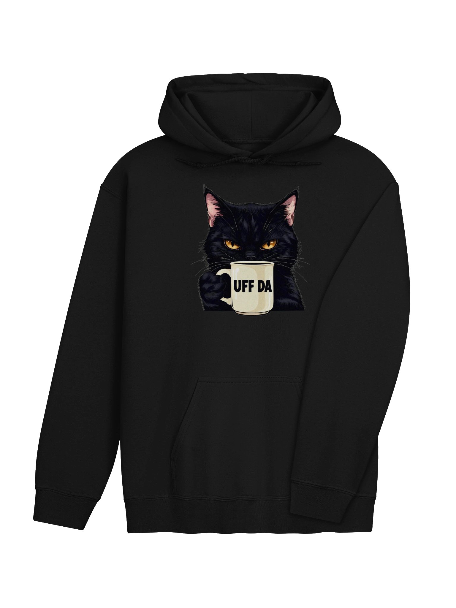 UFF DA Black Cat Hoodie product image (38)