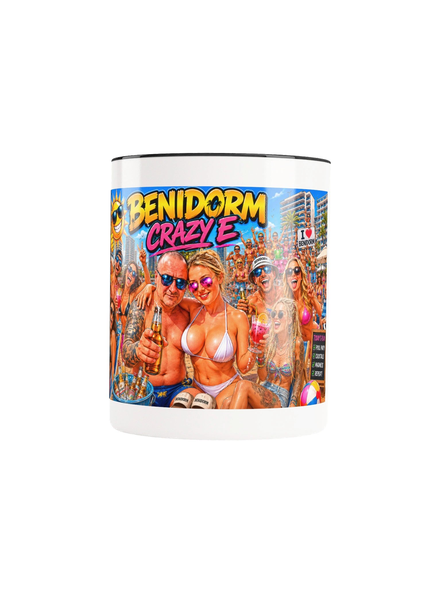 Benidorm Crazy E Pool Party Mug Color Handle product image (35)