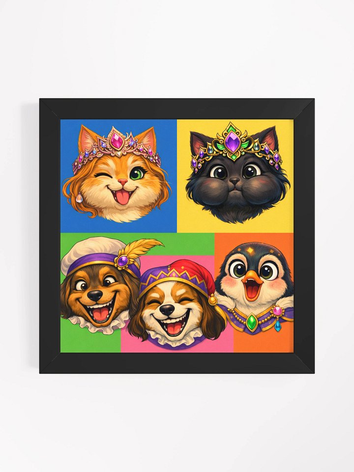 Kingdom Court Cartoons Framed Matte Poster product image (1)