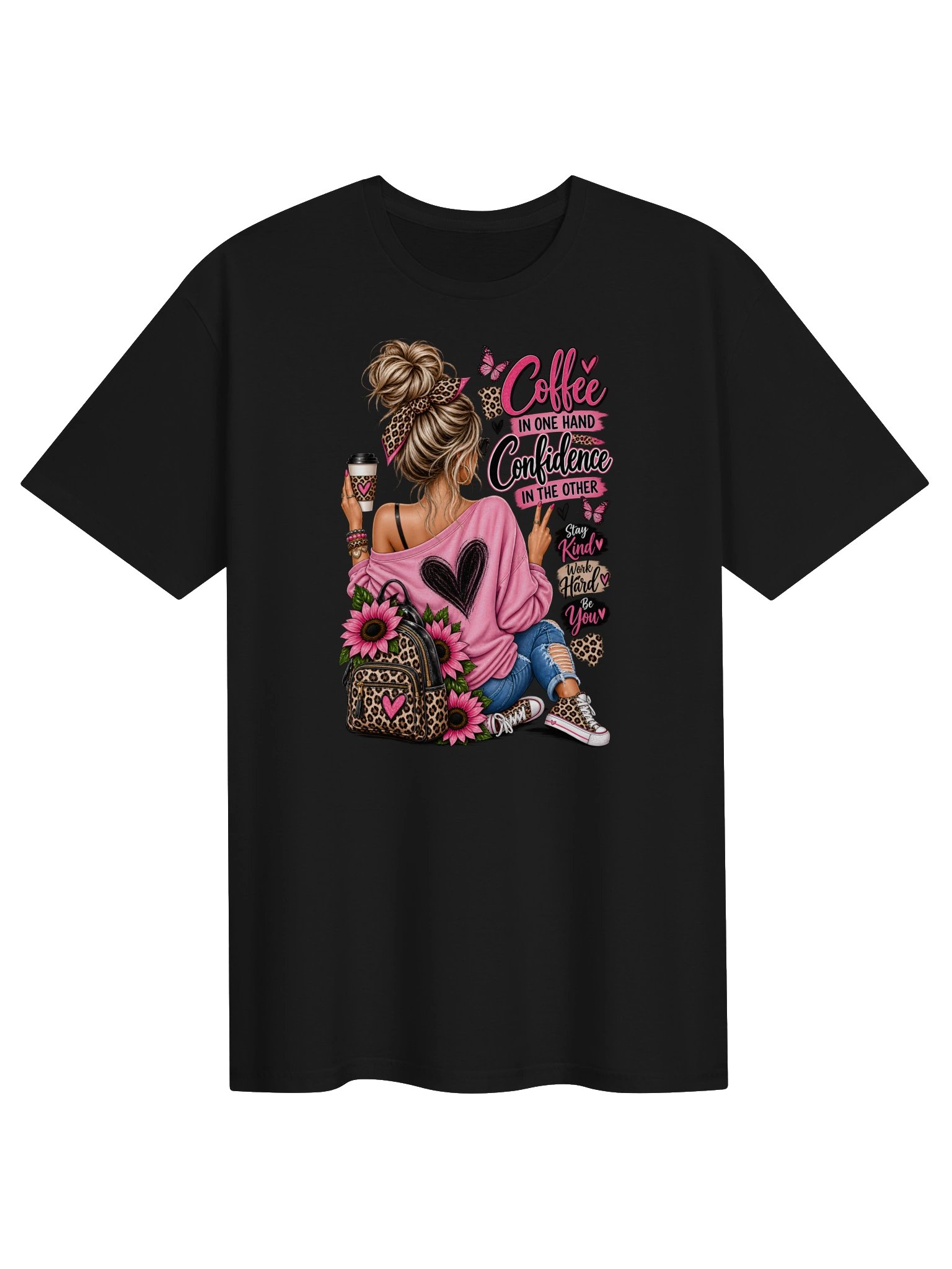 Coffee & Confidence – Coffee Lover T-Shirt product image (1)