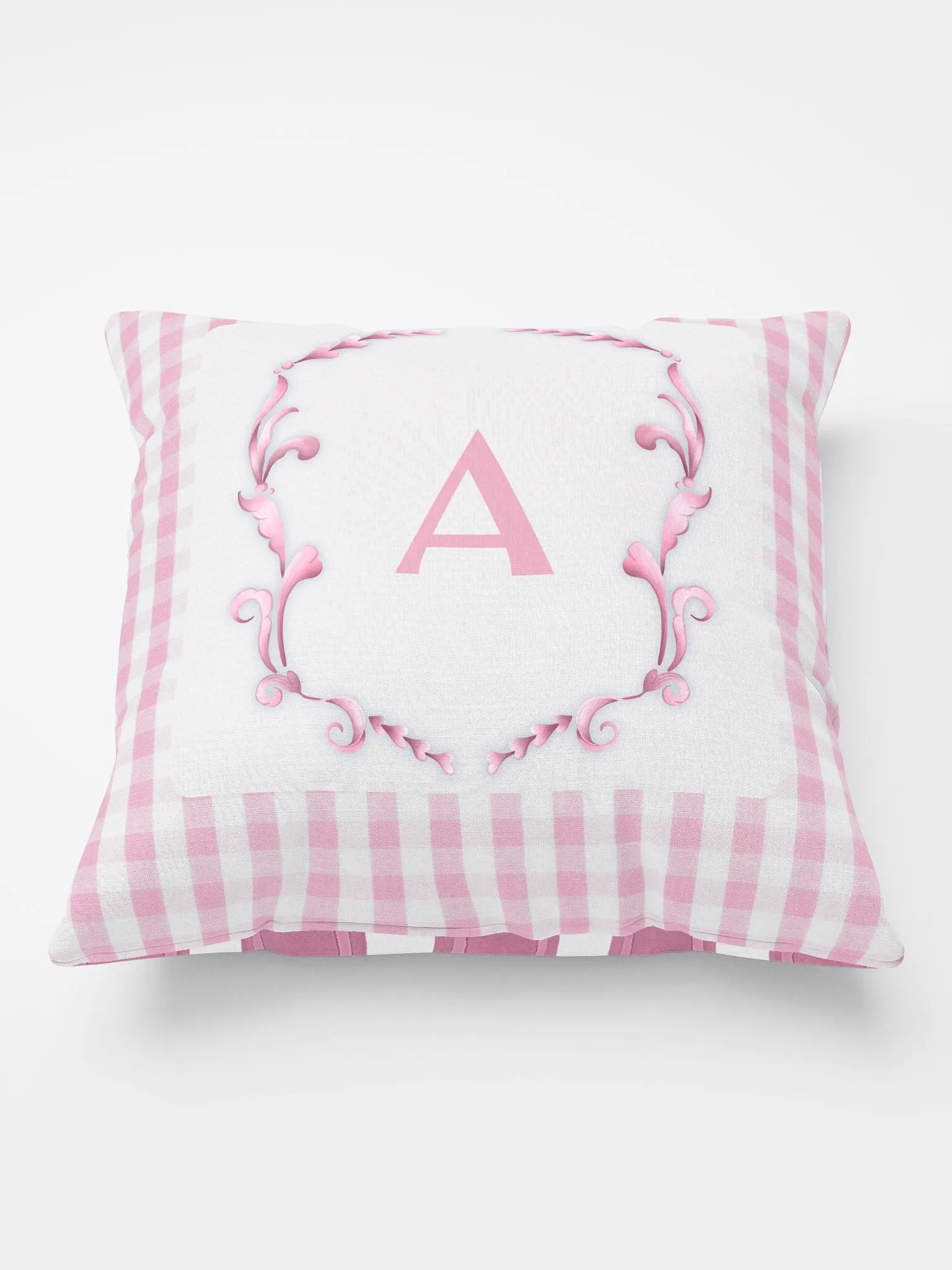 Pink Preppy Charm Pillow A product image (1)