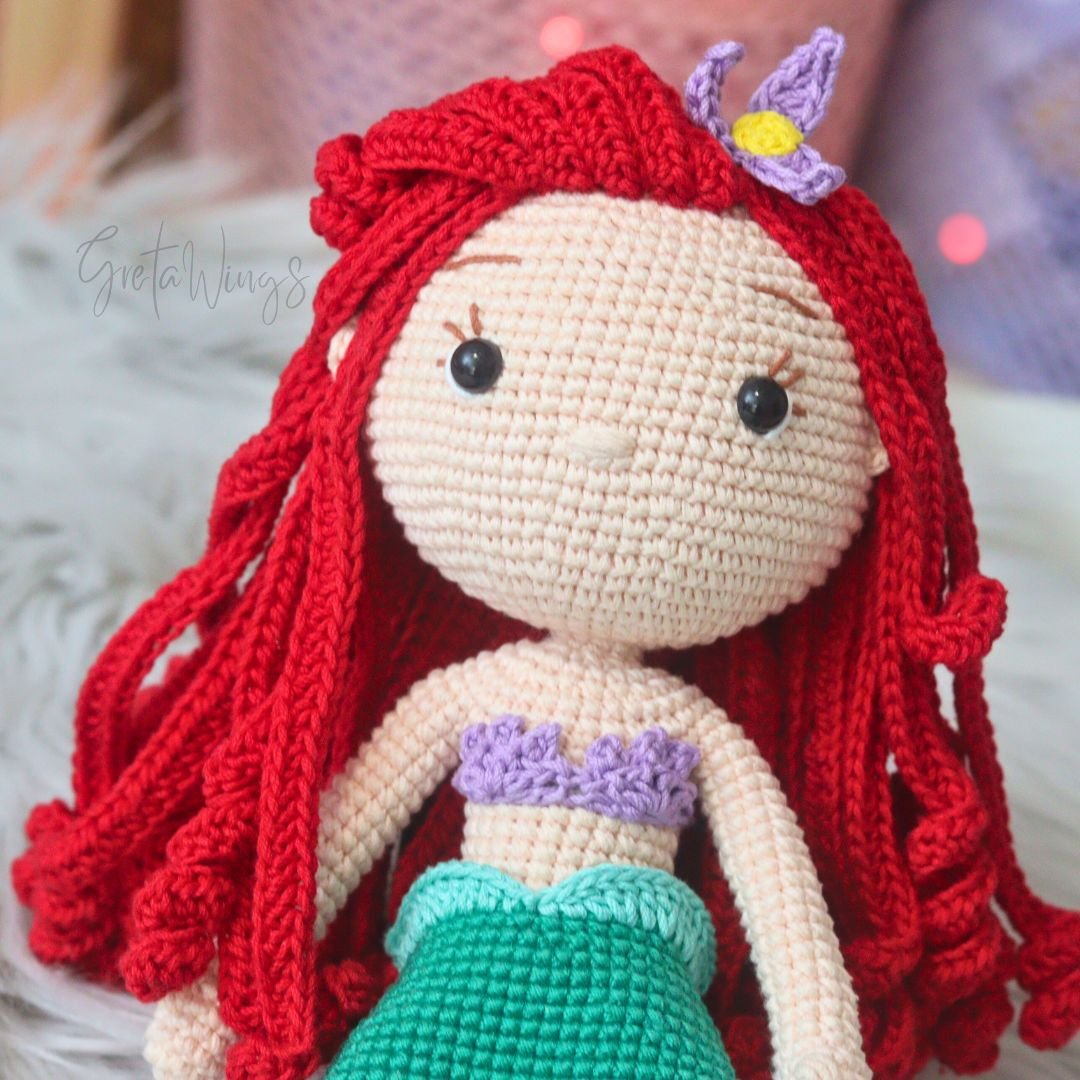 Patrón Amigurumi de Ariel – Versión Sirena (Descarga Digital) product image (7)