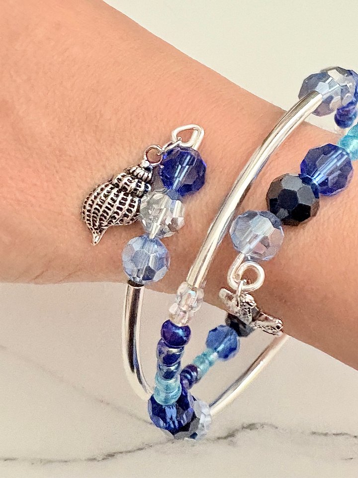 MFD-00070 | Handmade 8.25" Coil Bracelet | Coastal Charm Jewelry | by Monique Faella Designs™ product image (2)