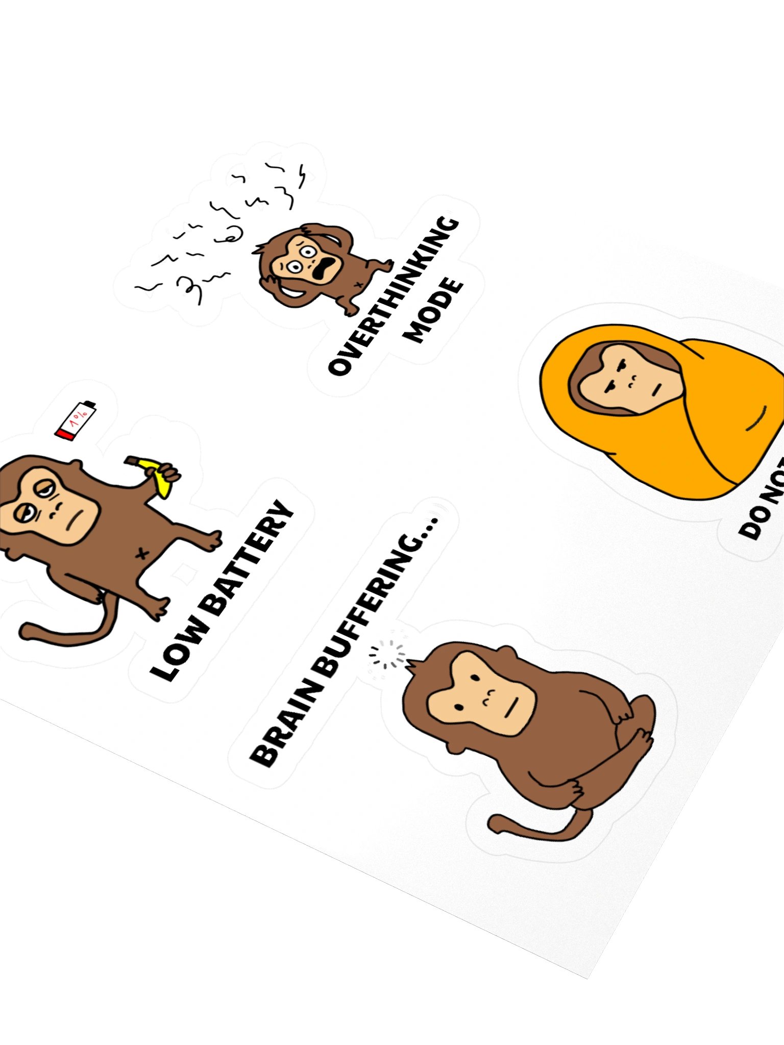 Monkey Mood Swings Sticker Pack product image (3)