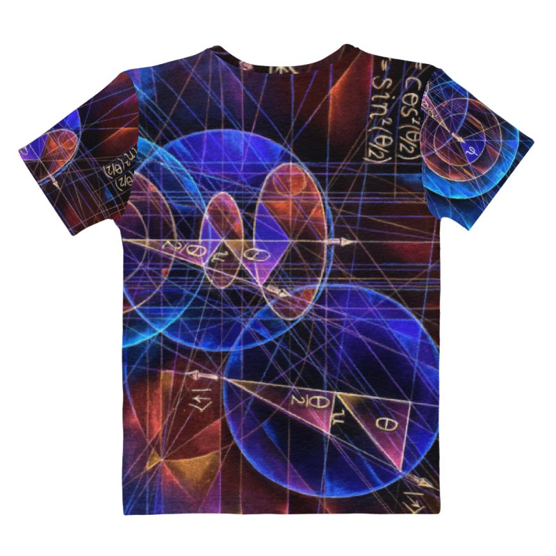 Spinning Projection - Quantum Physics Negative Art Women's Crew Neck T-Shirt product image (4)