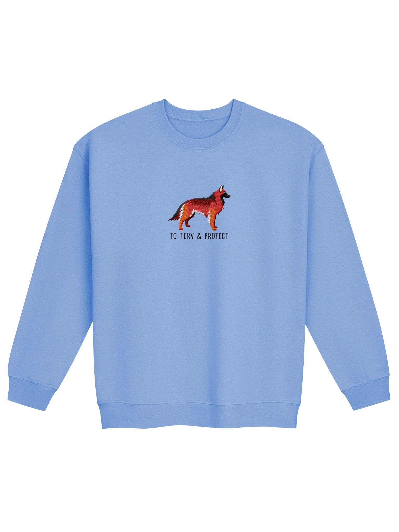 To Terv & Protect Sweatshirt (Embroidered) of a Belgian Tervuren(Red) product image (4)