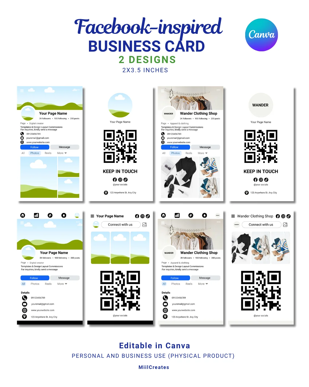 Facebook-inspired Business Card product image (1)