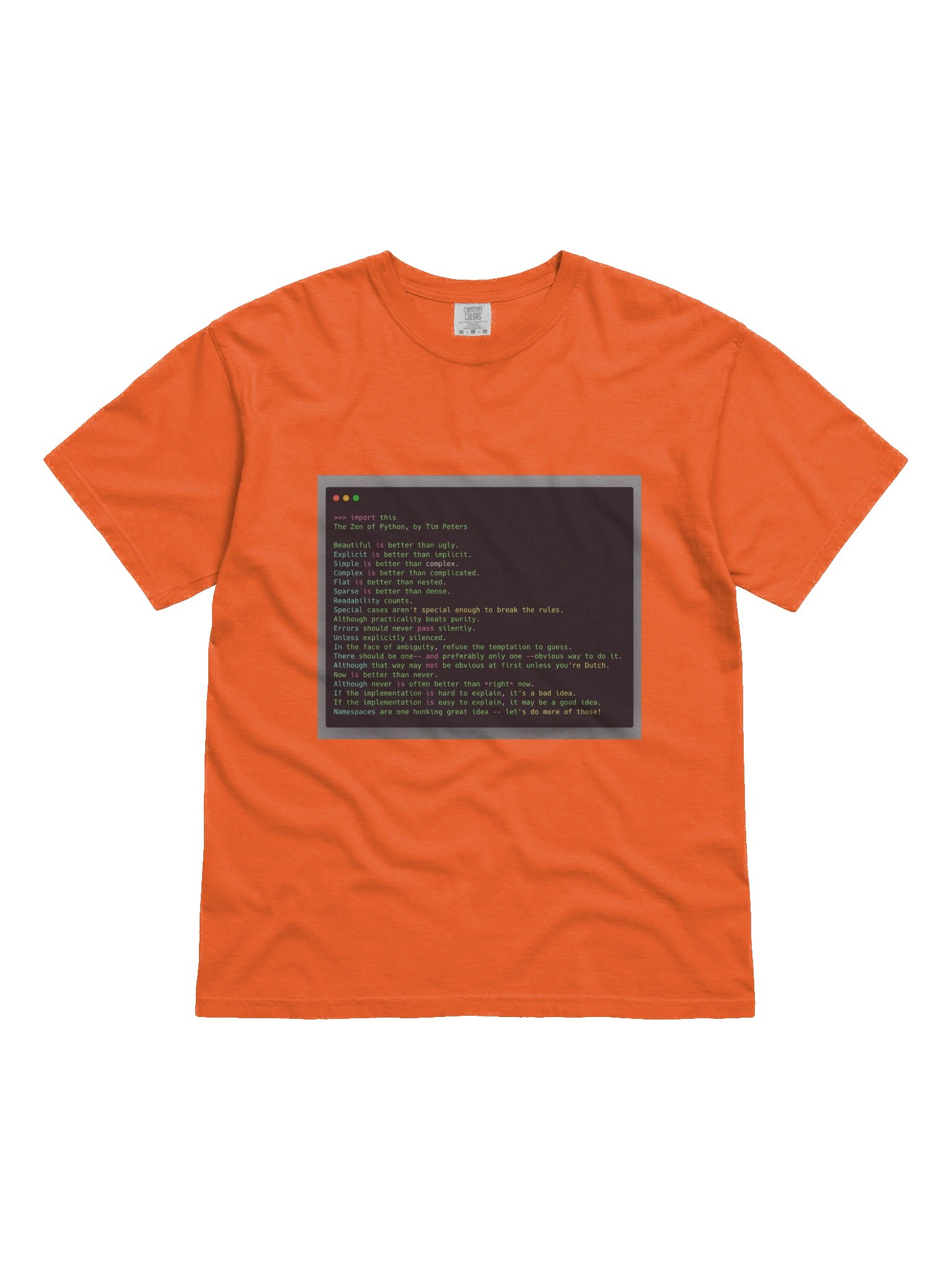 Pythonic Zen T-Shirt product image (1)