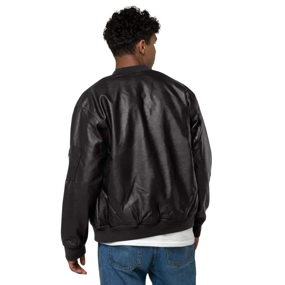 PRJKT Lines Leather Bomber Jacket product image (11)