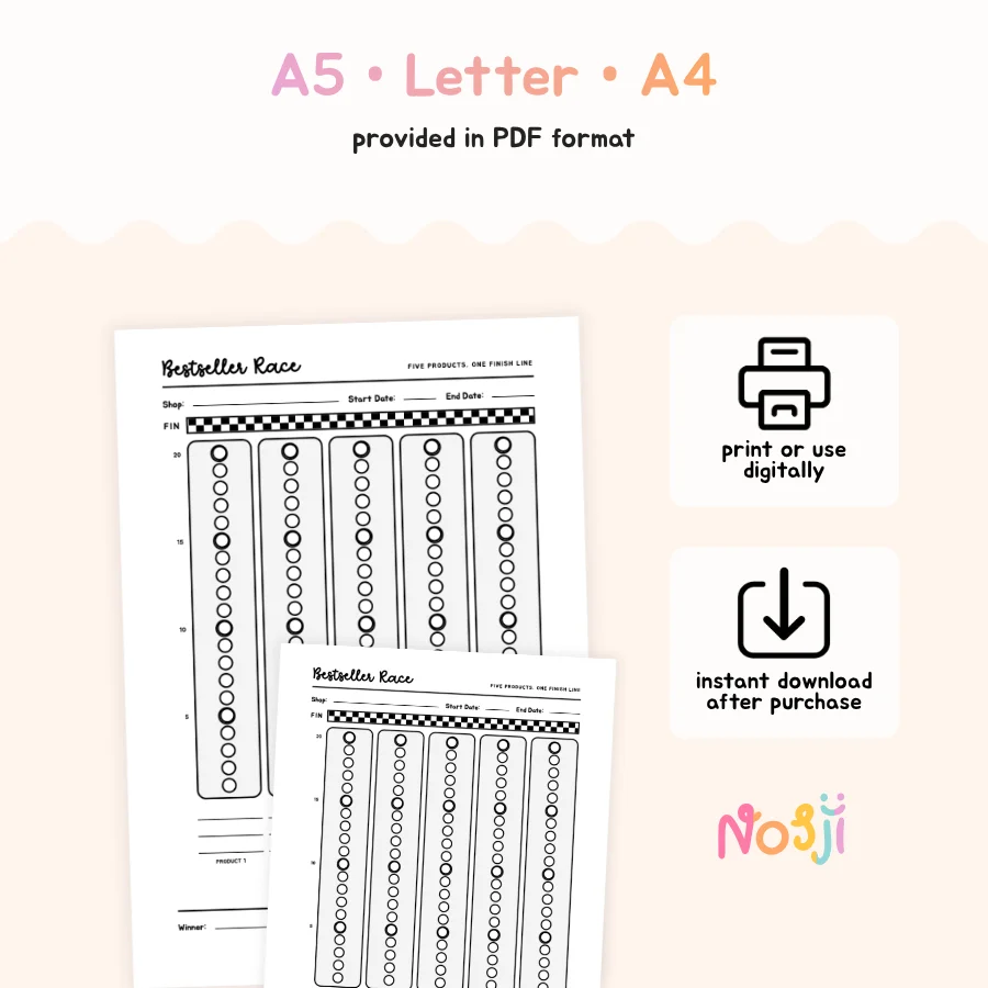 Bestseller Race Printable Sales Tracker product image (2)