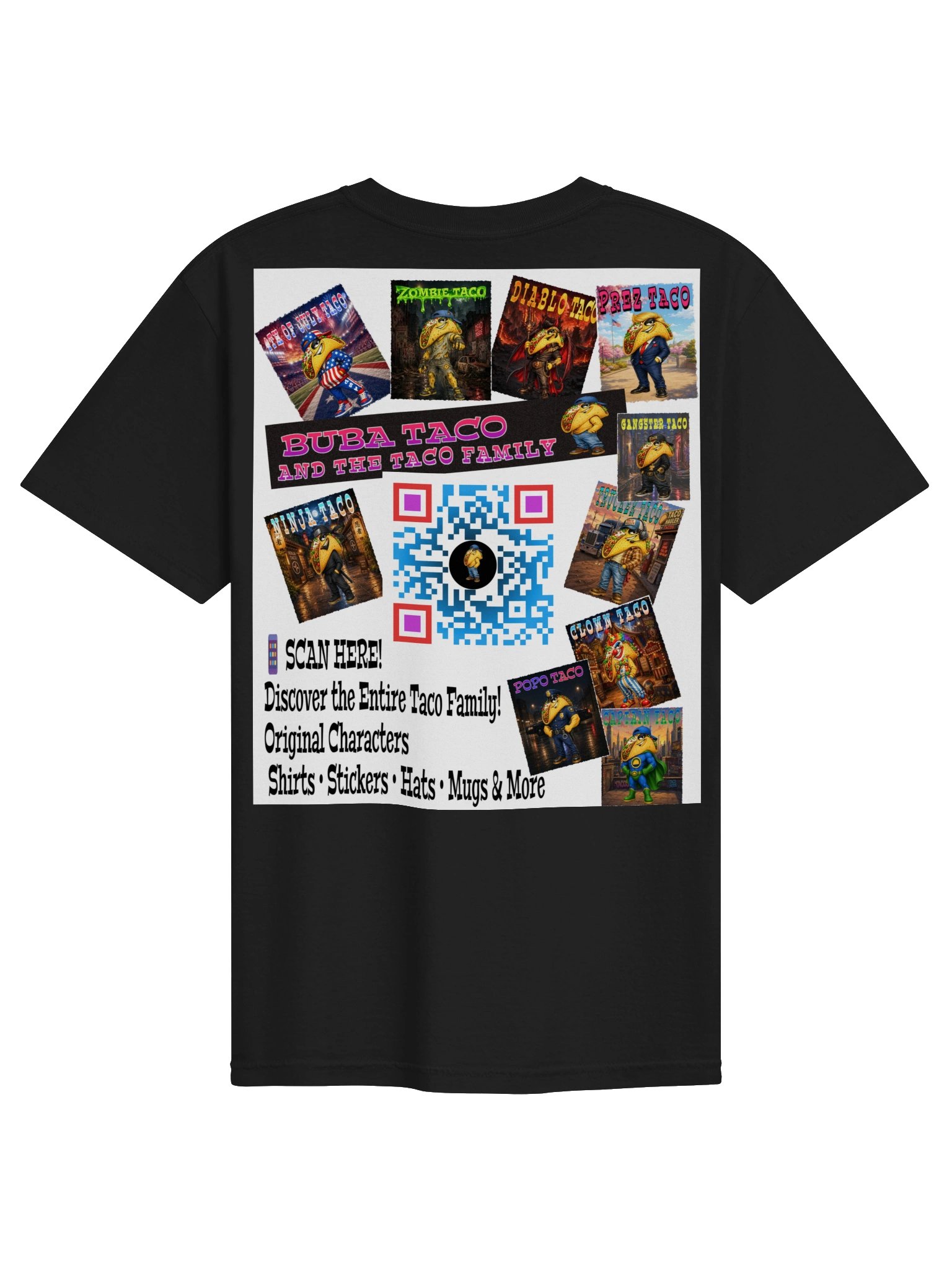 Buba Taco Family QR Collage Tee product image (3)