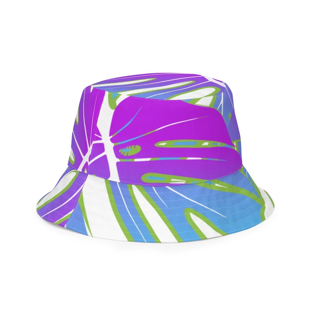 Neon Monstera Madness Reversible Bucket Hat product image (4)