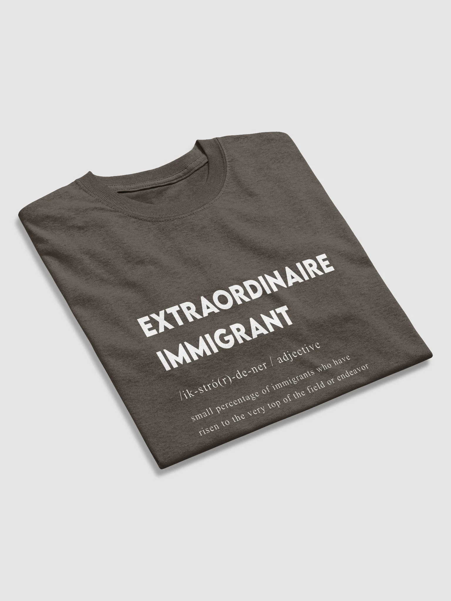 EXTRAORDINAIRE IMMIGRANT TSHIRT DARK CHOCOLATE product image (3)