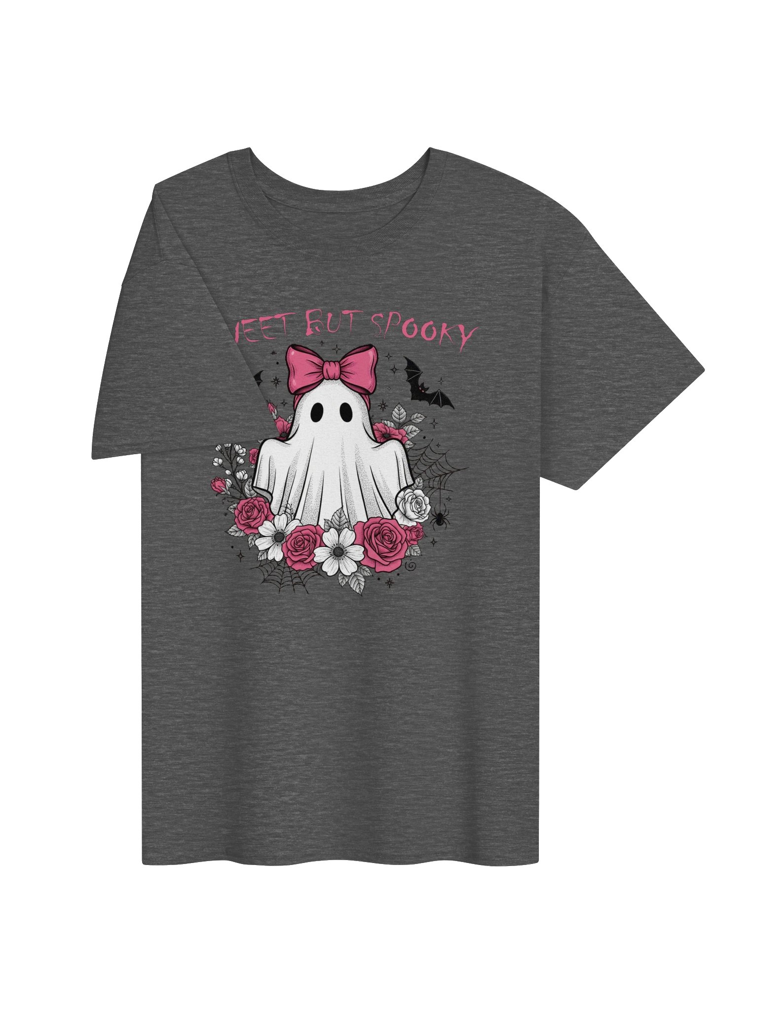 Sweet But Spooky Halloween T-Shirt | Cute Ghost Floral Bow Tee | Women's Halloween Shirt | Fall Gift product image (15)